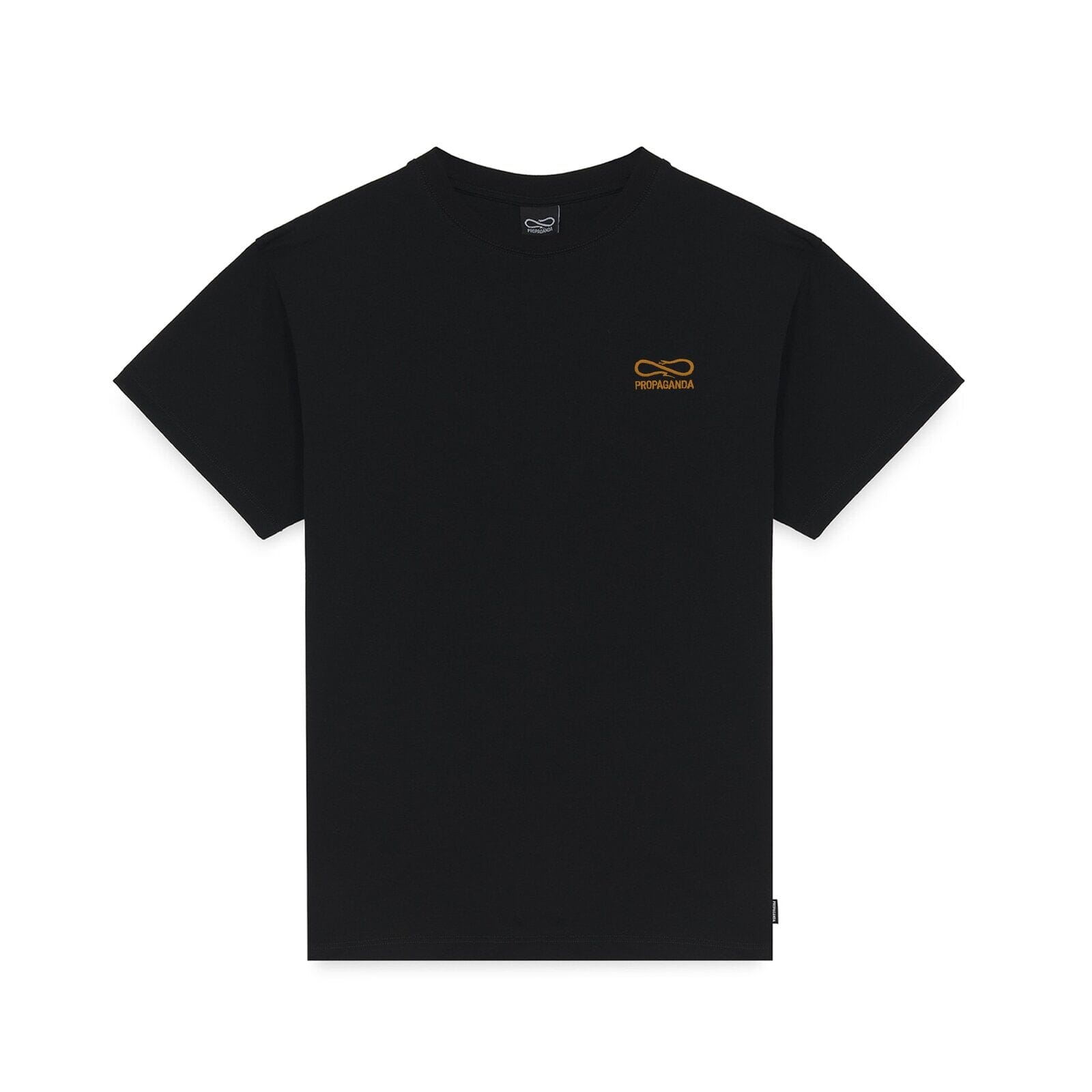 T-shirt Propaganda Logo Embroidery Tee Black