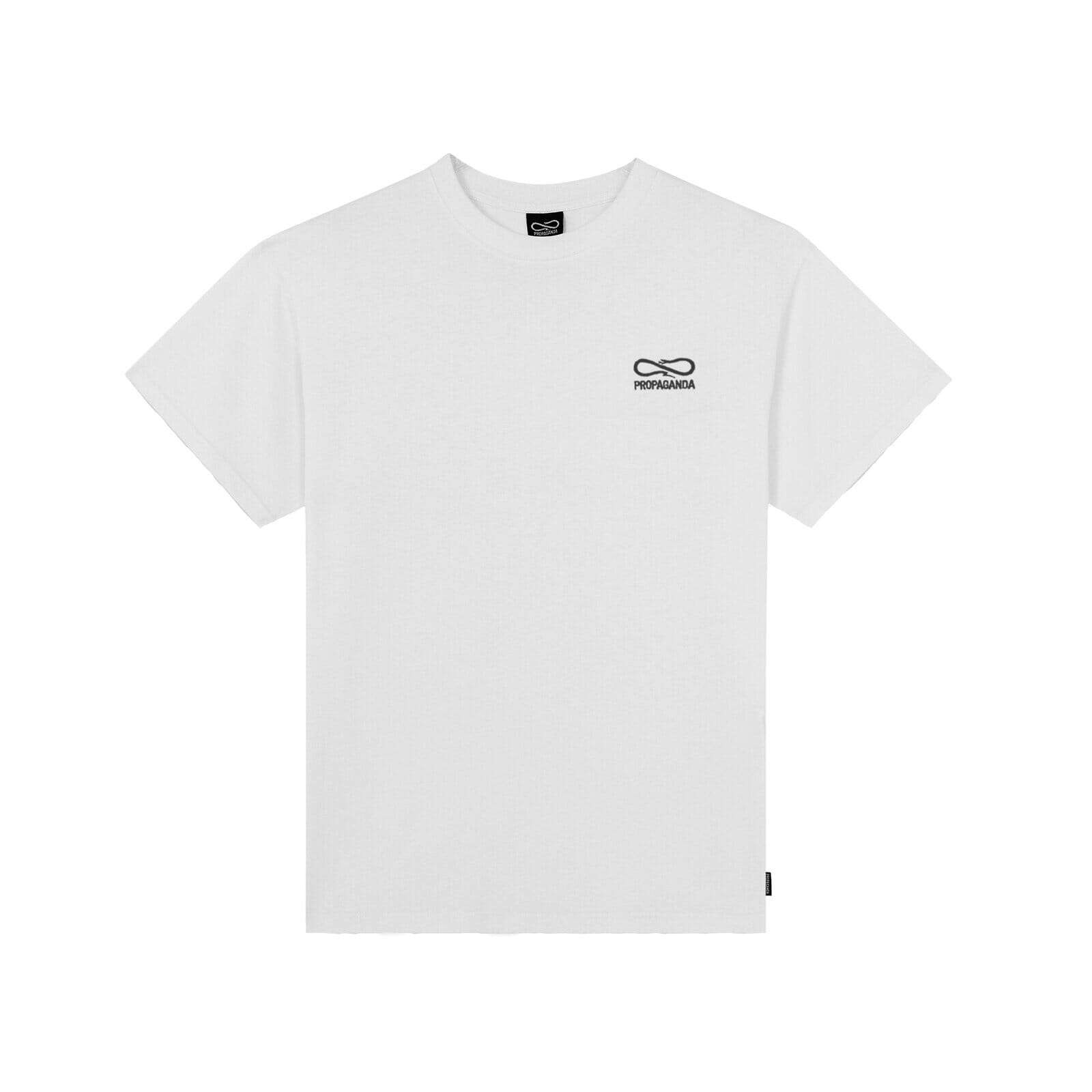 T-shirt Propaganda Logo Embroidery Tee White