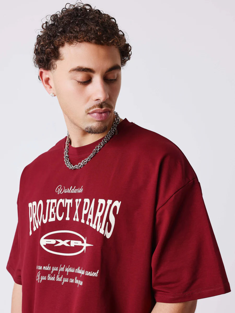 T-shirt varsity PXP bordeaux