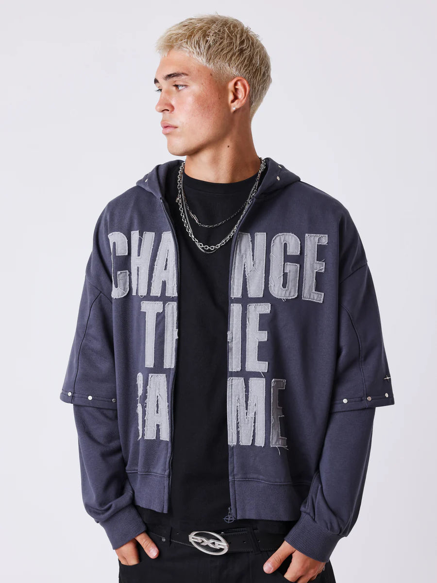 Felpa doppia manica PXP grigia