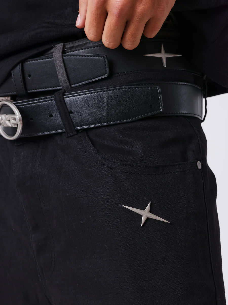 Jeans PXP Sovrapposizione a Vita a Contrasto