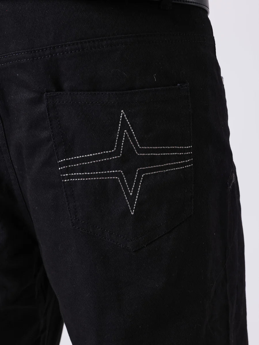 Jeans PXP Sovrapposizione a Vita a Contrasto