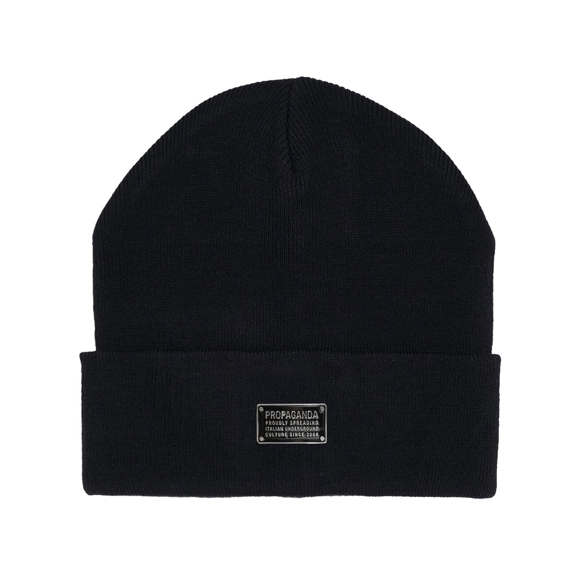 Berretto Propaganda Label Metal Plaque Beanie
