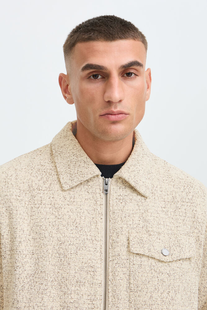 Jacket Tweed Crema Solid