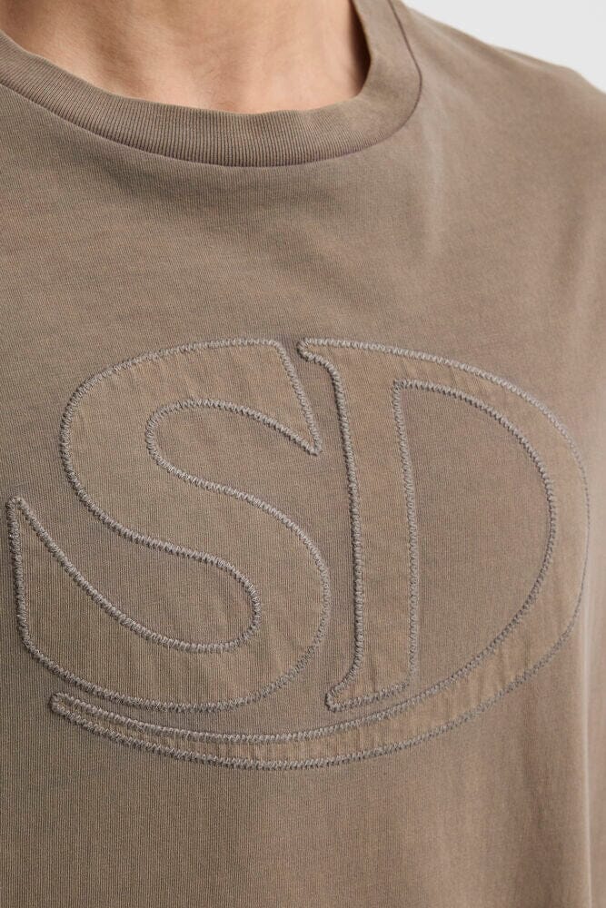 T-shirt Solid Vintage Brown