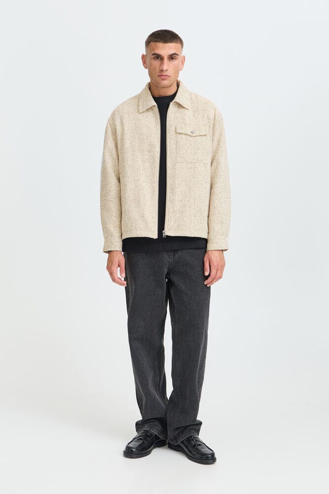Jacket Tweed Crema Solid