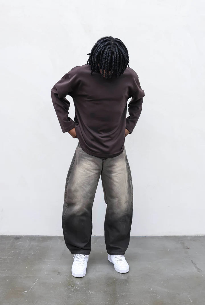 Longsleeve Basic Marrone