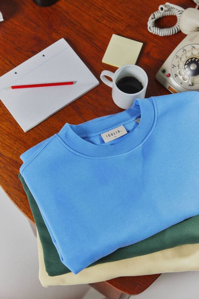 T-shirt SOLID Premium Celeste