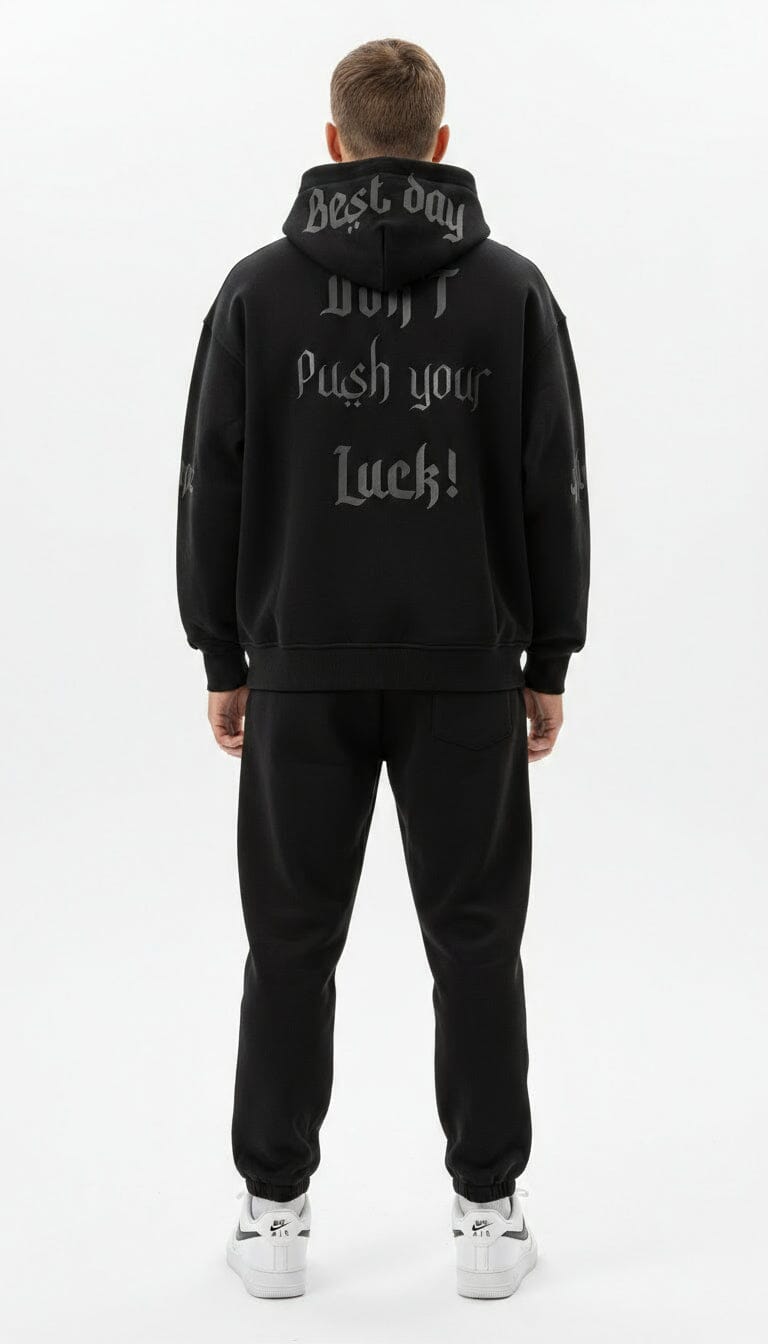 Coordinato nero “Hope” da uomo – Regular fit