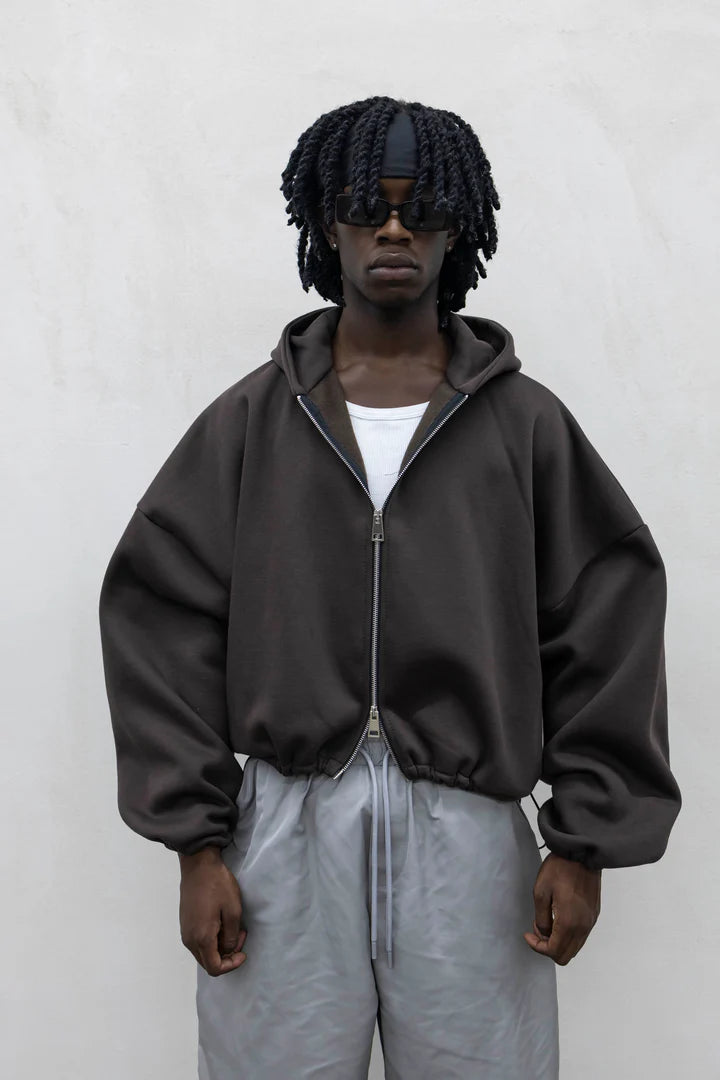 Felpa Zip Japan Cioccolato