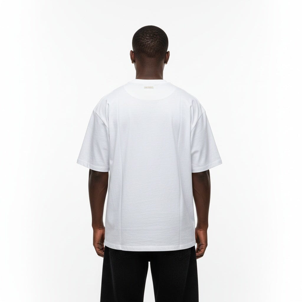 T-Shirt PXP "Change The Game" Patch Denim bianca