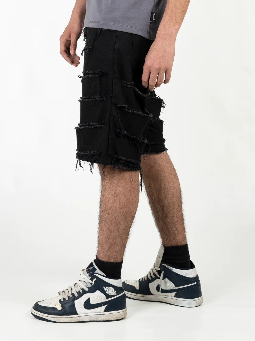 Short Double Denim nero Effemme Exclusive Lab - EFFEMME EXCLUSIVE LAB