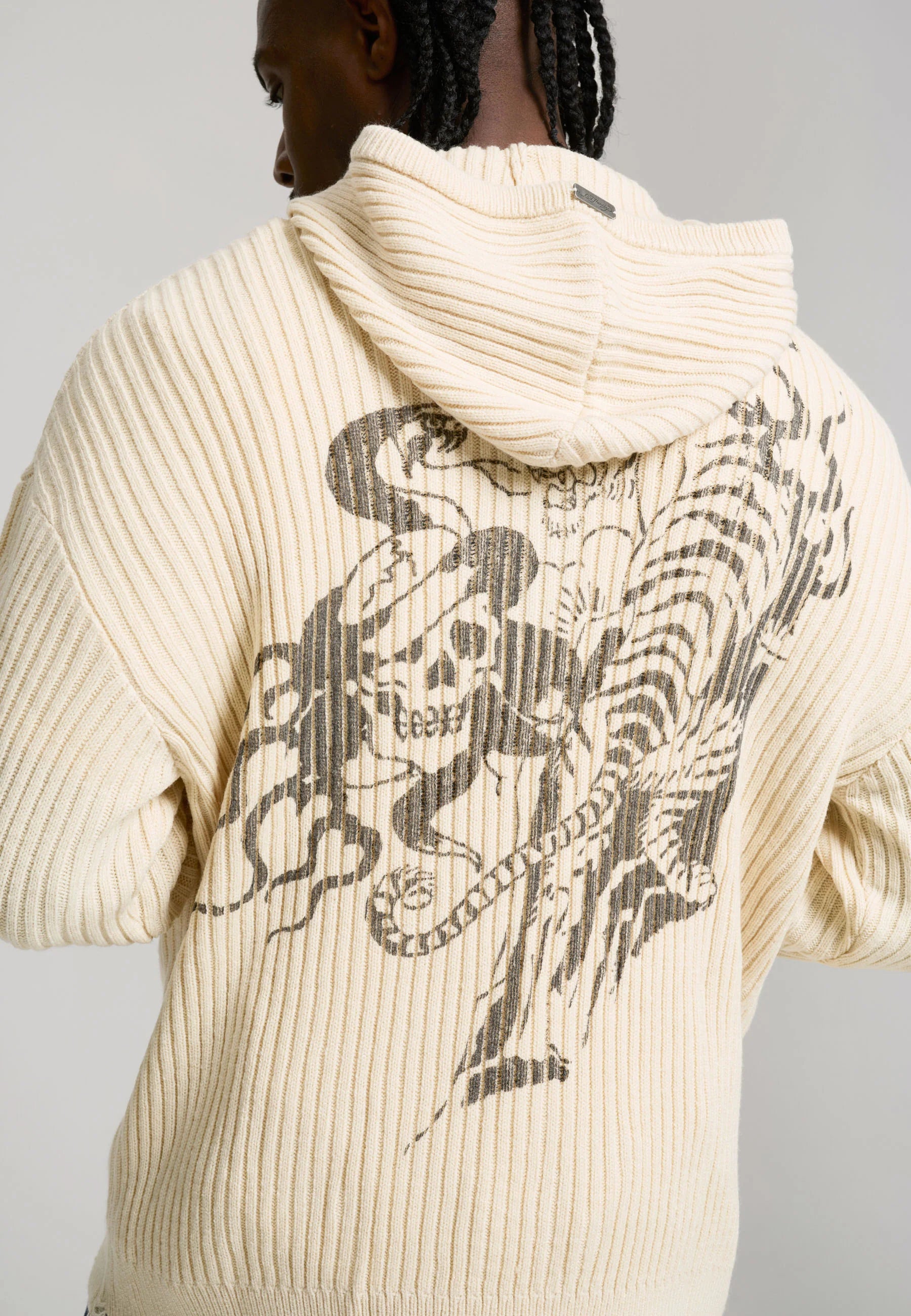 Maglione con cappuccio Ed Hardy – Tiger & Skull Graphic