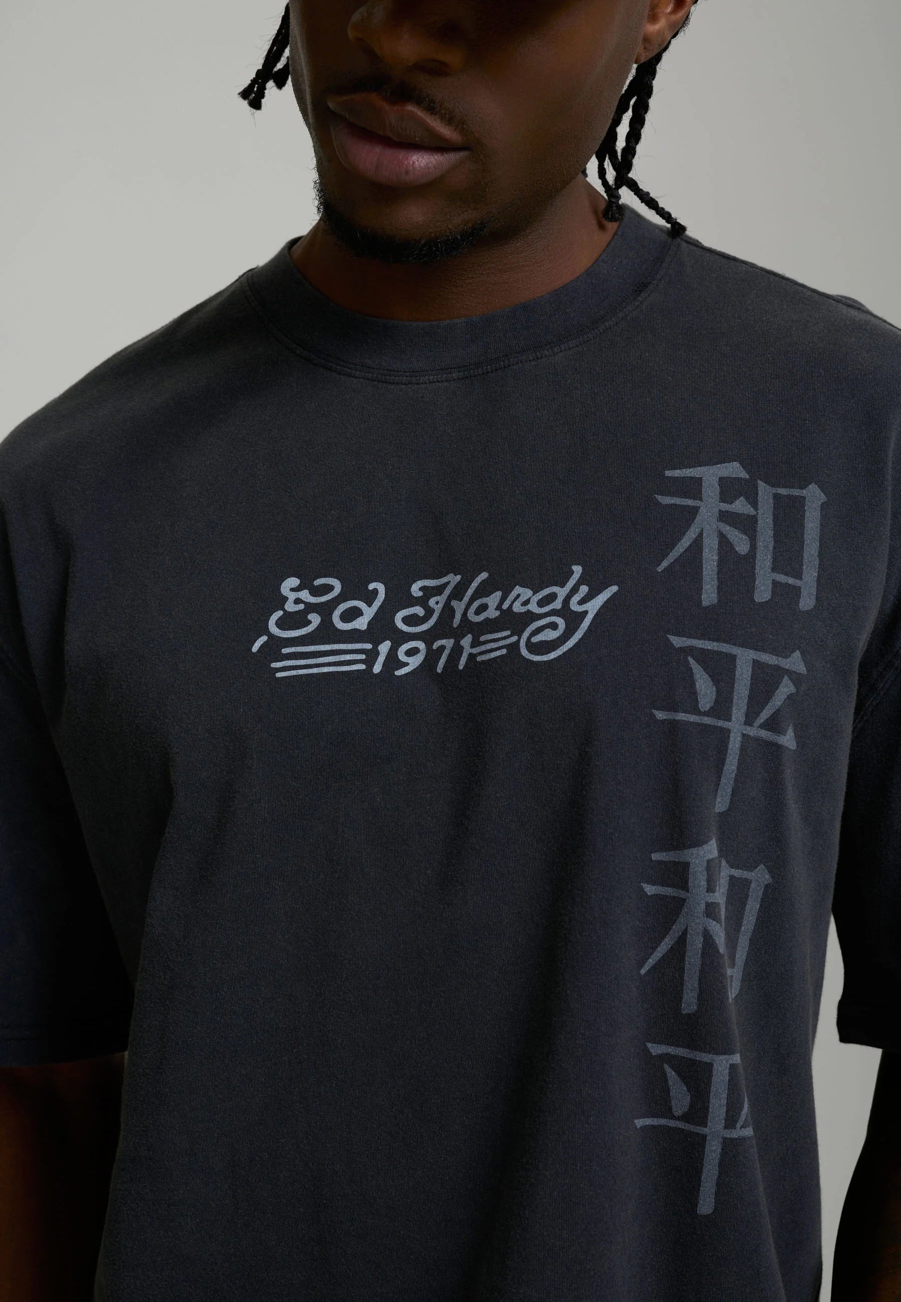 T-shirt Ed Hardy Washed Snake Charmer Black