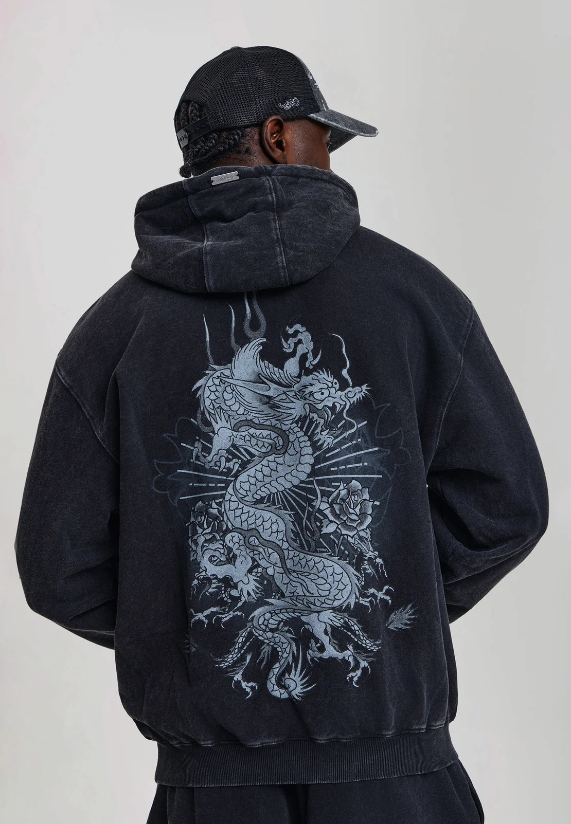 Felpa Gothic Flaming Dragon Ed Hardy