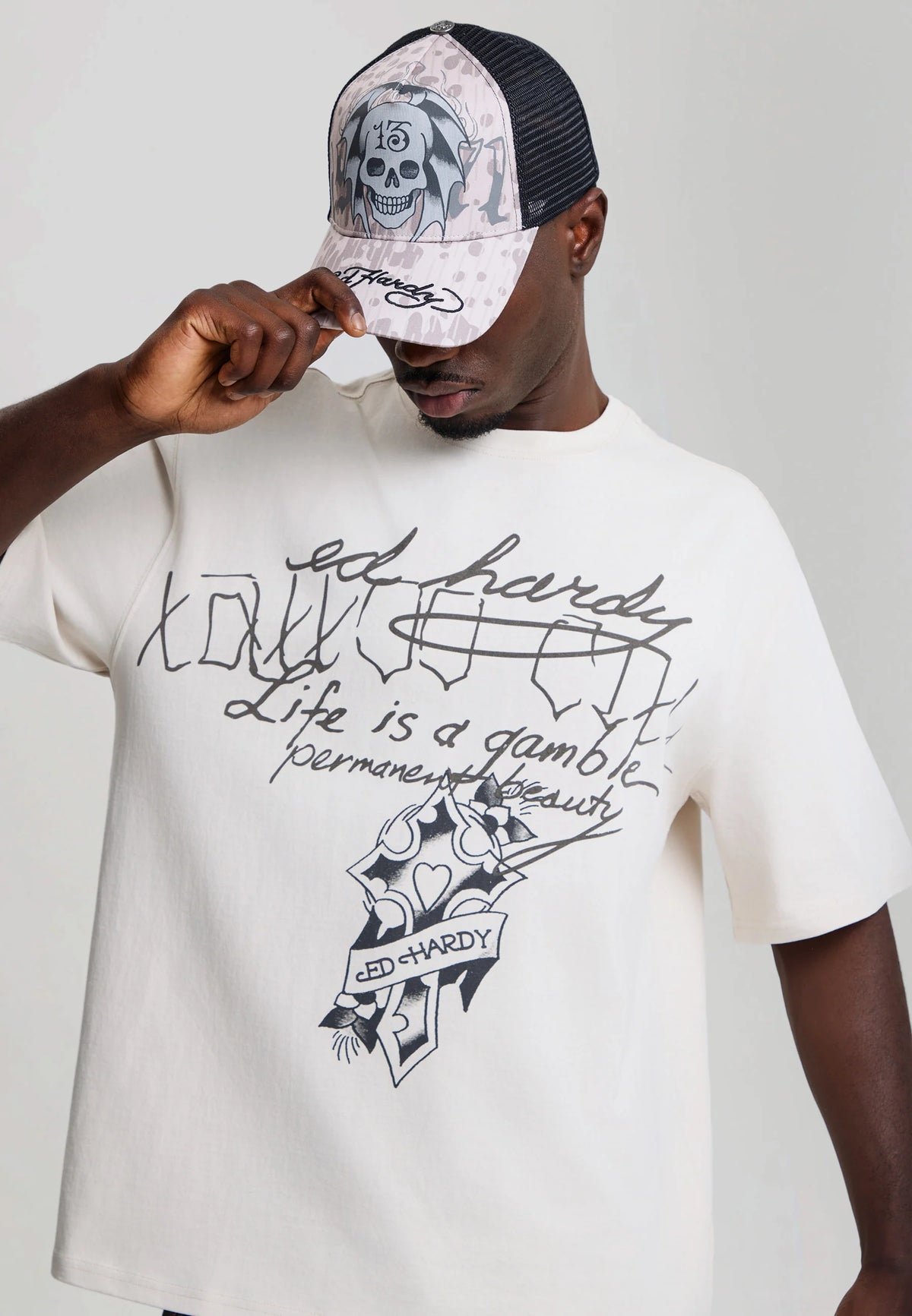 T-shirt Life Is A Gamble Ed Hardy