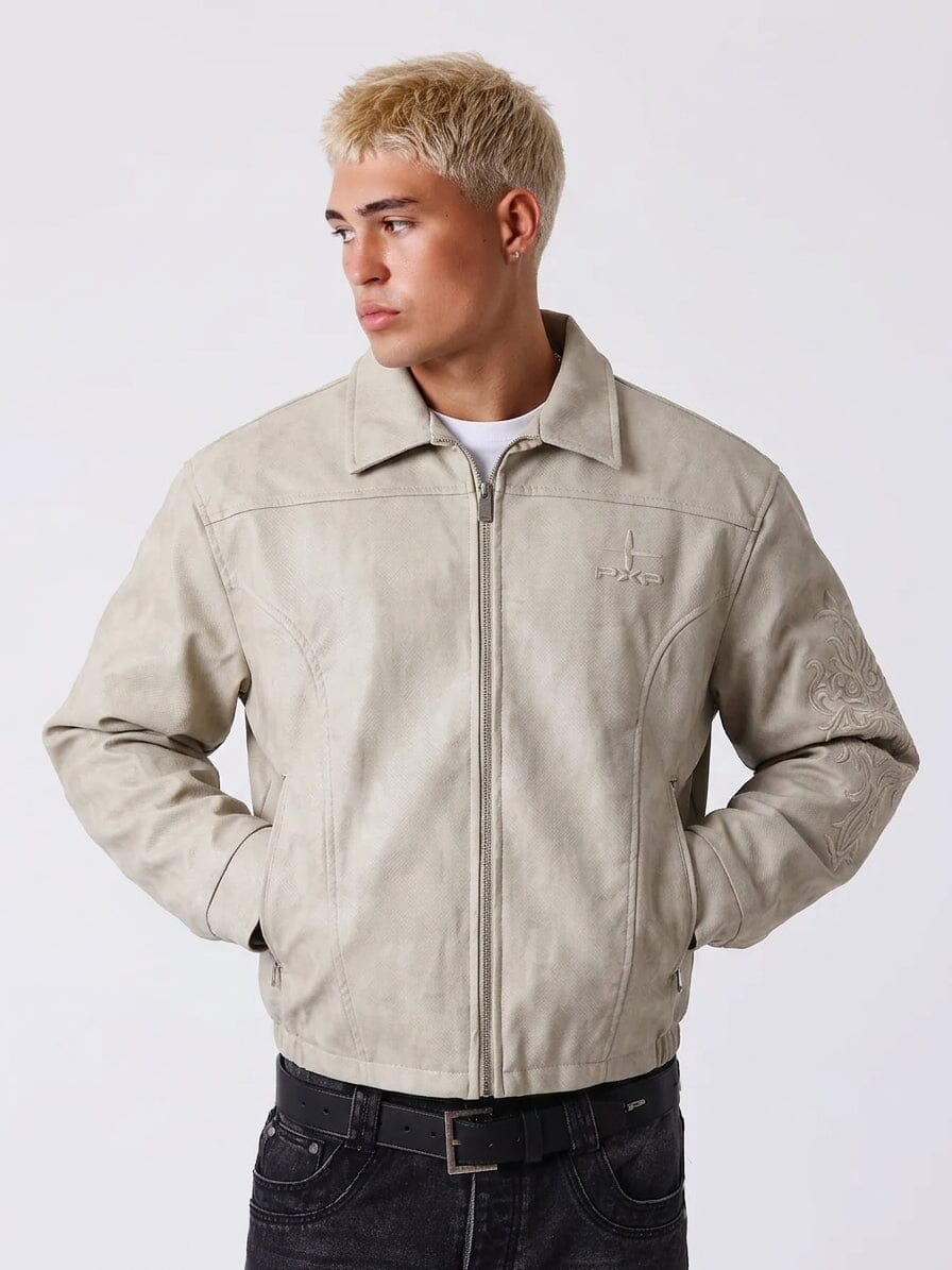Jacket ecopelle ornamento PXP
