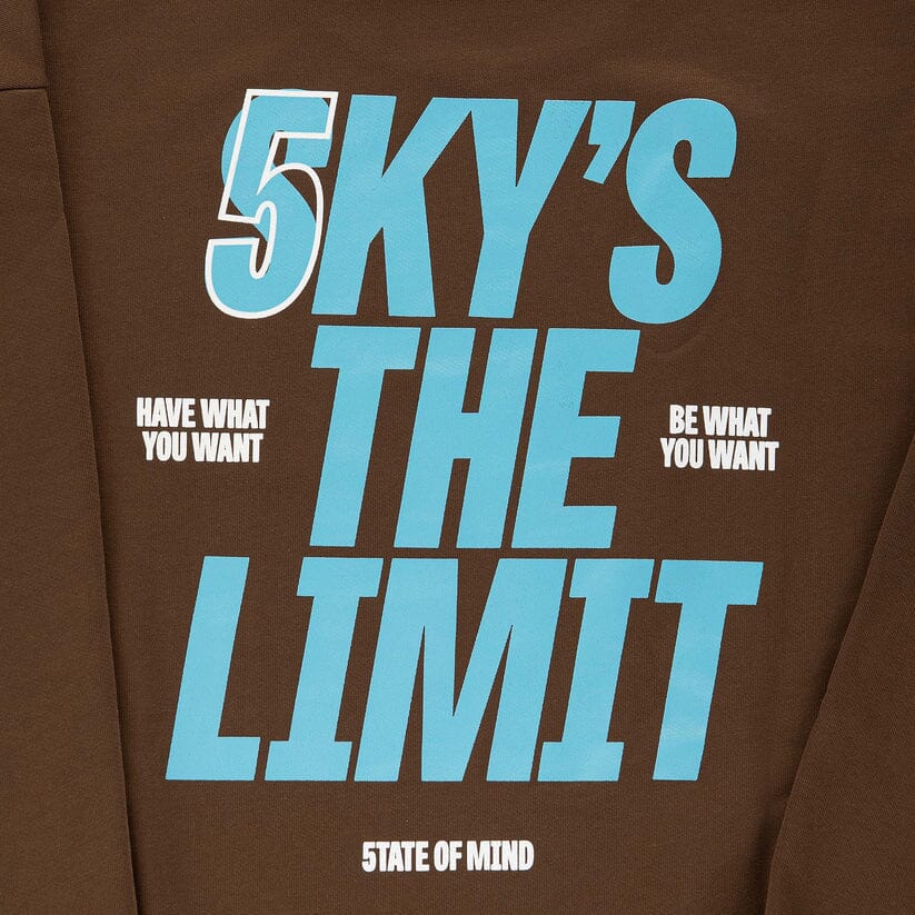 Felpa 5tate Of Mind "5OM WORD UP" Sky Is The Limit Crewneck Brown