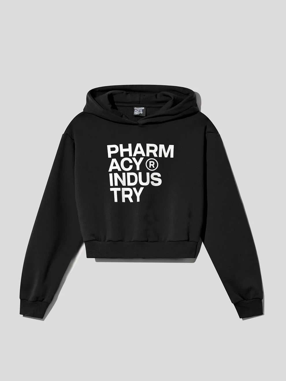 Hoodie Pharmacy corta da donna nera