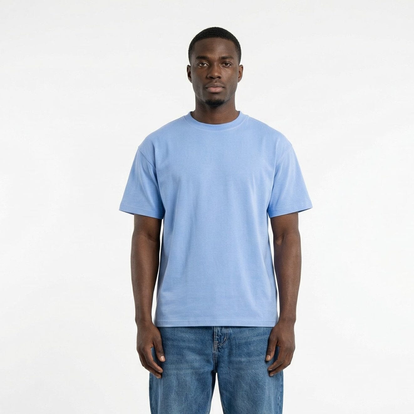 T-shirt SOLID Premium Celeste