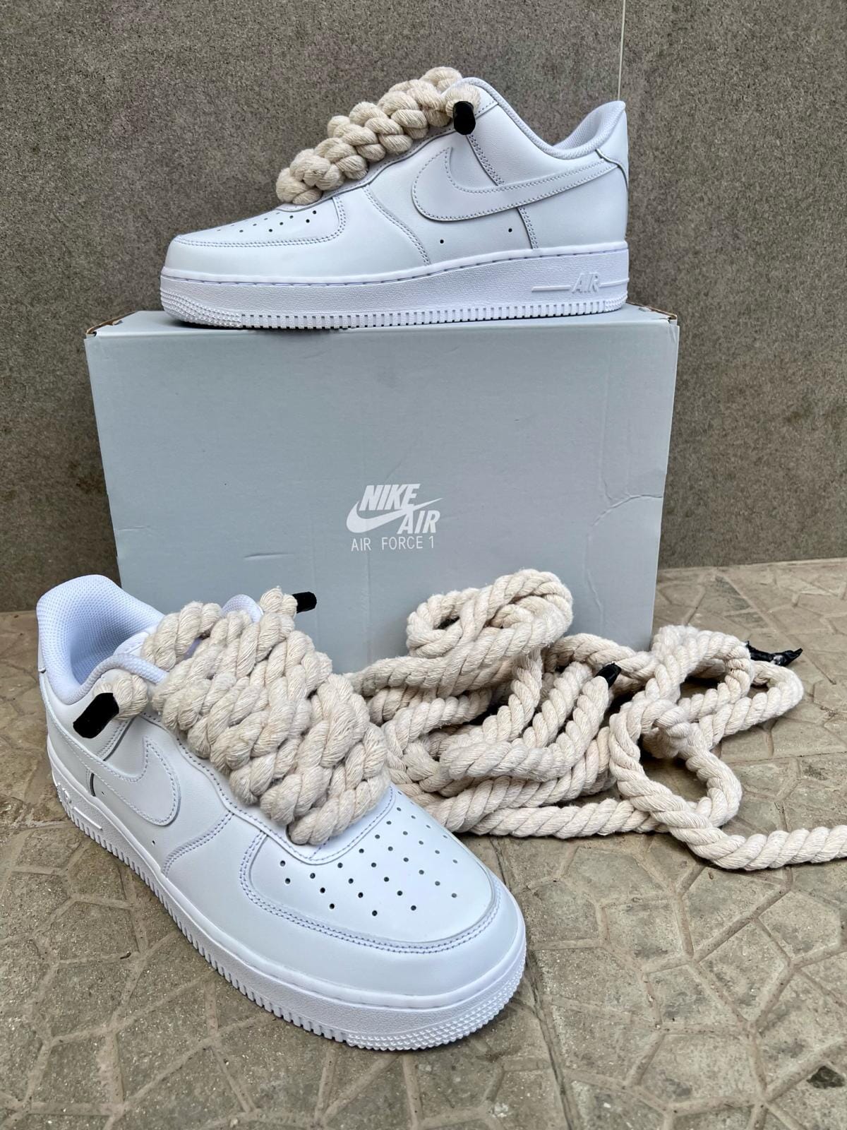 Nike air force 1 + laccio in corda custom