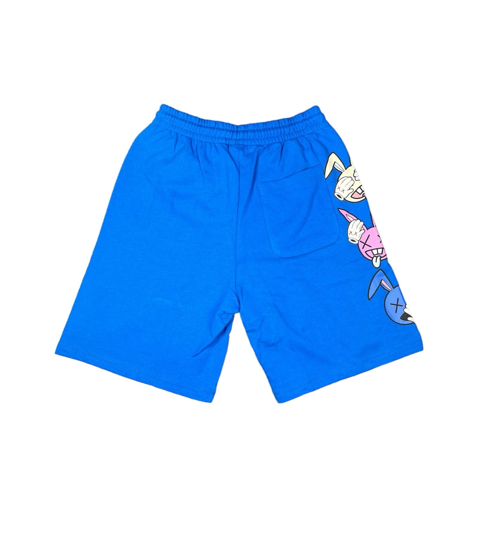 Short Pharmacy blu con stampa