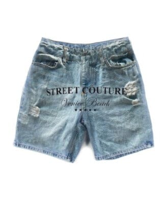 Short di jeans Butnot stampa palme