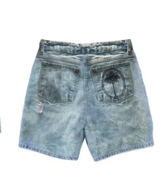 Short di jeans Butnot stampa palme