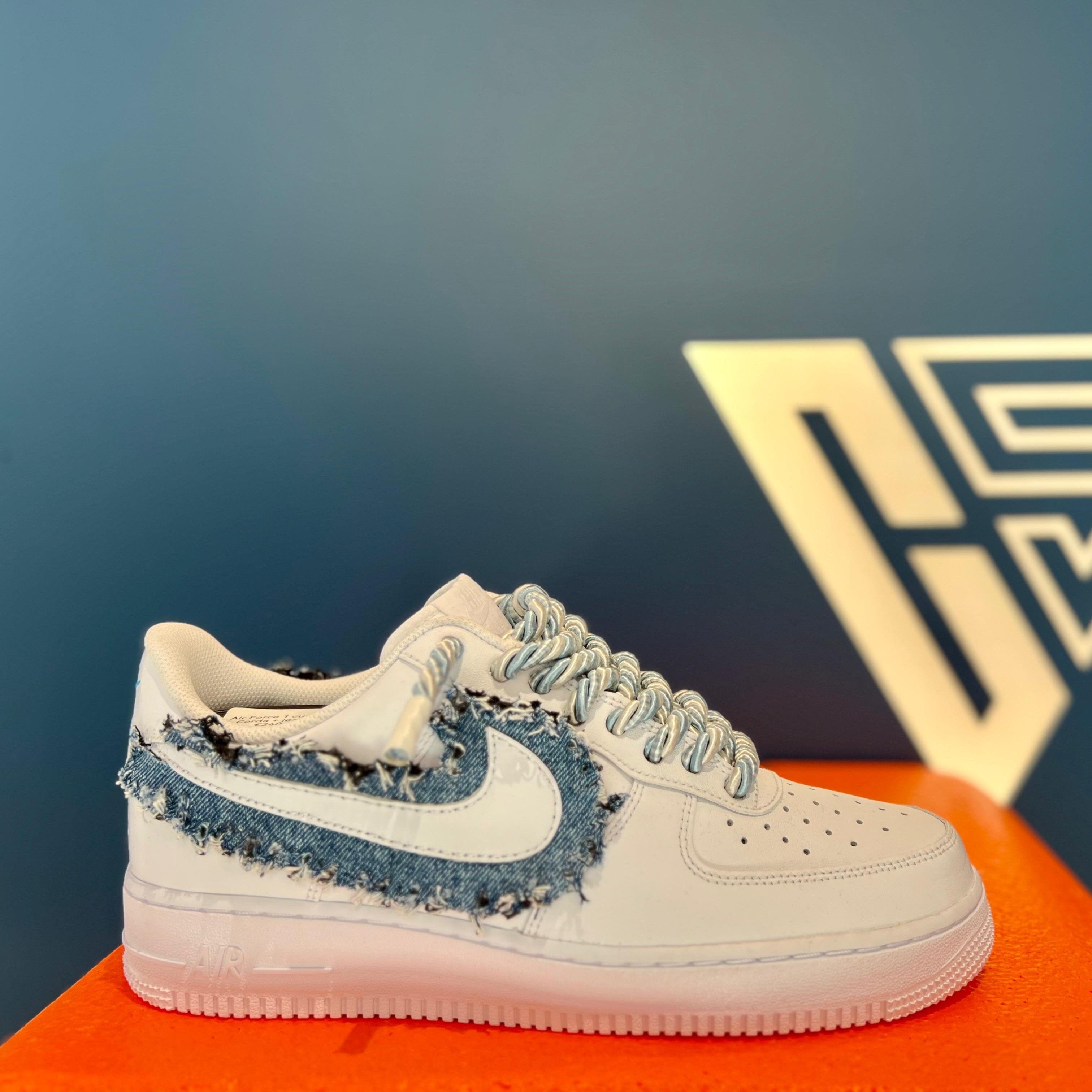 Nike air force 1 custom jeans