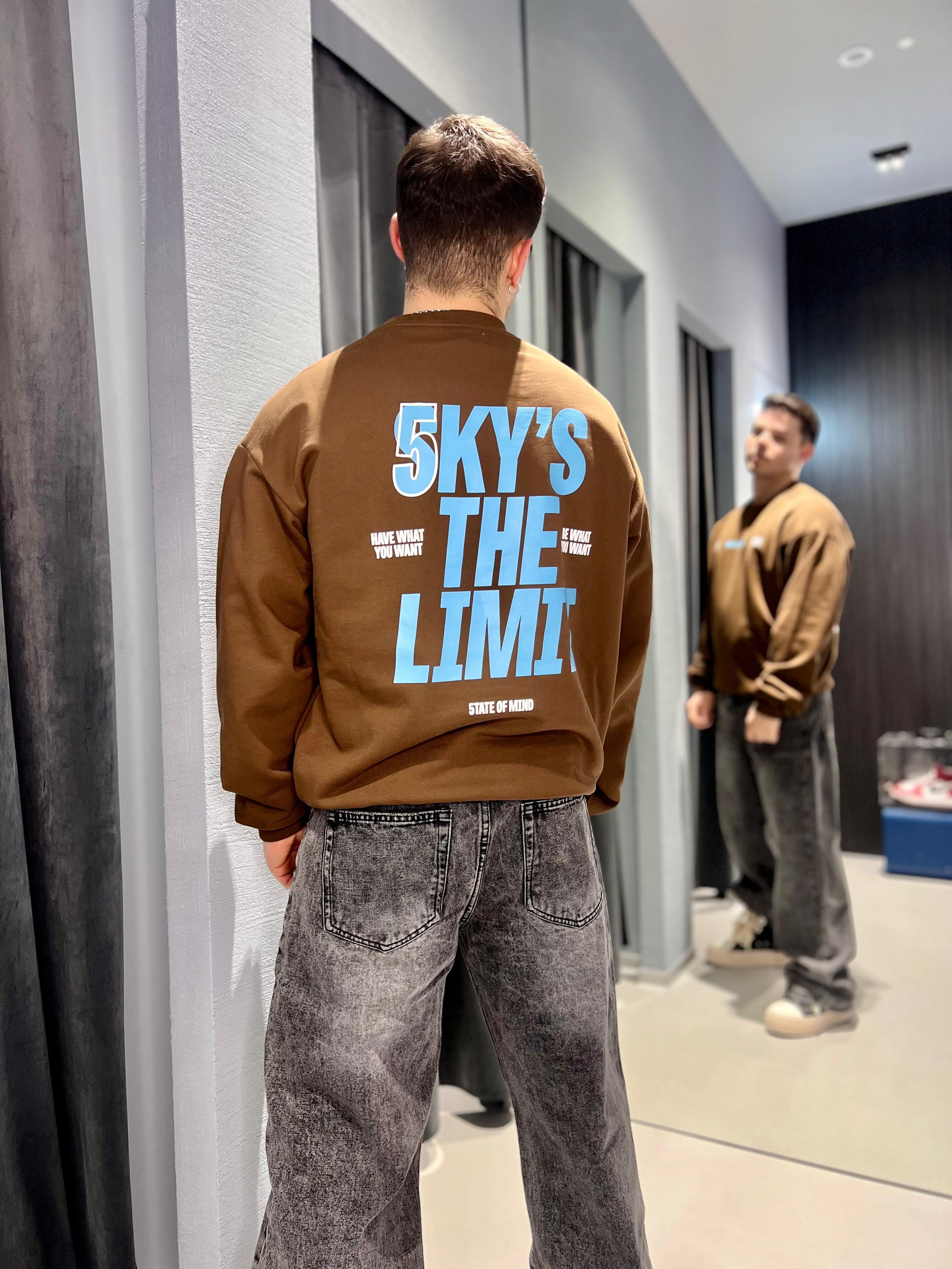 Felpa 5tate Of Mind "5OM WORD UP" Sky Is The Limit Crewneck Brown