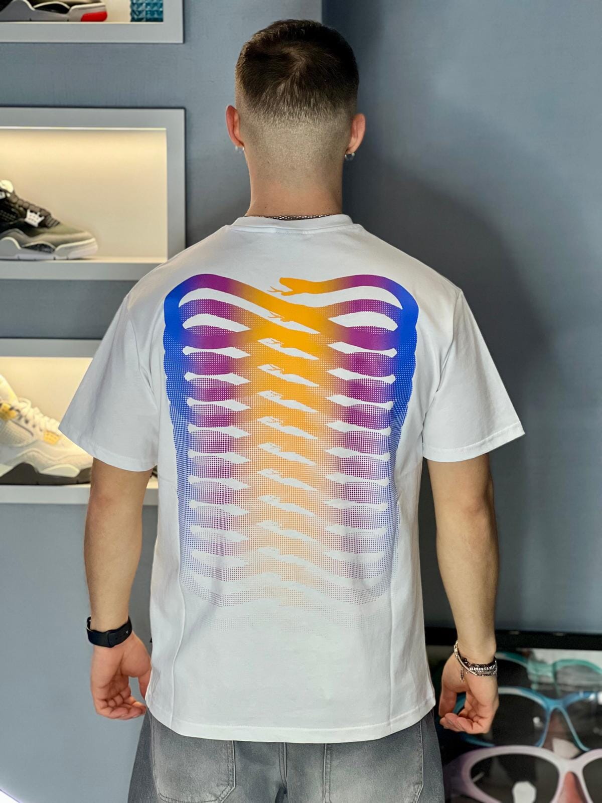 T-shirt Propaganda Ribs Gradient Tee White