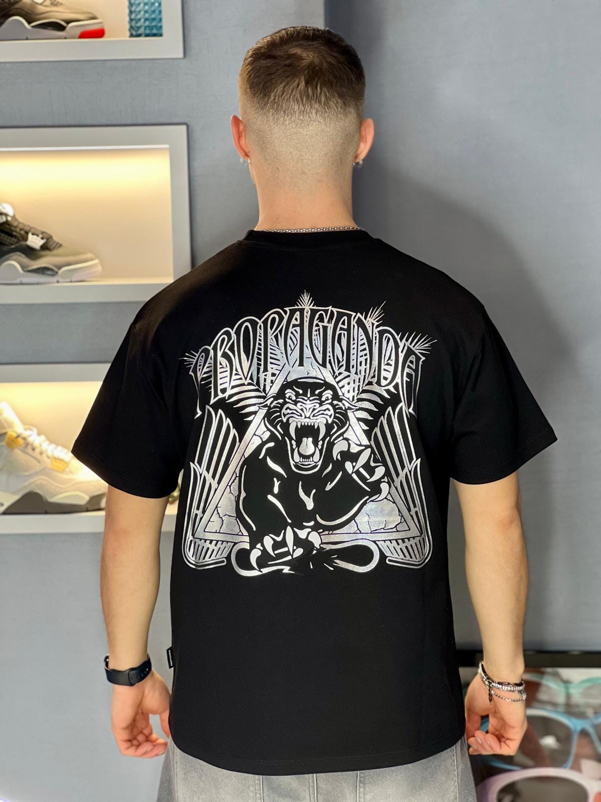 T-shirt Propaganda Triangle Panther Tee Black