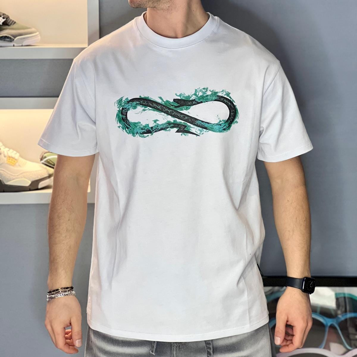 T-shirt Propaganda Logo Fire Tee White