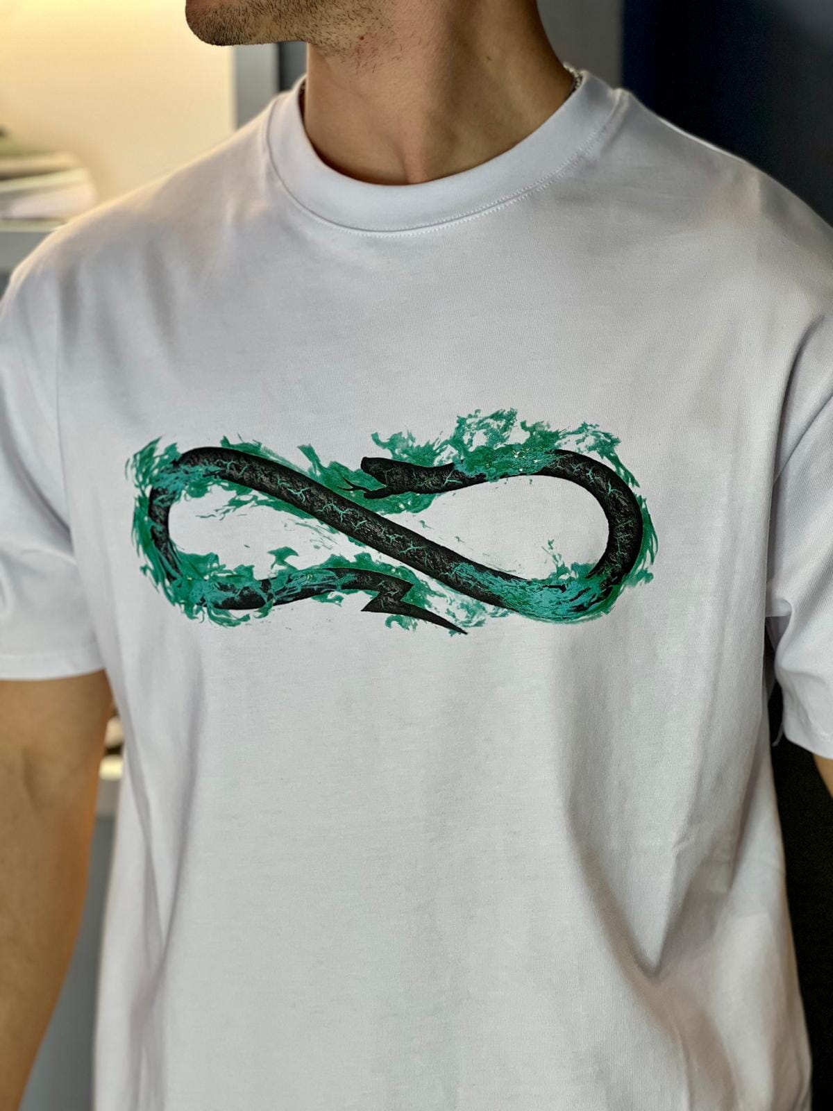 T-shirt Propaganda Logo Fire Tee White