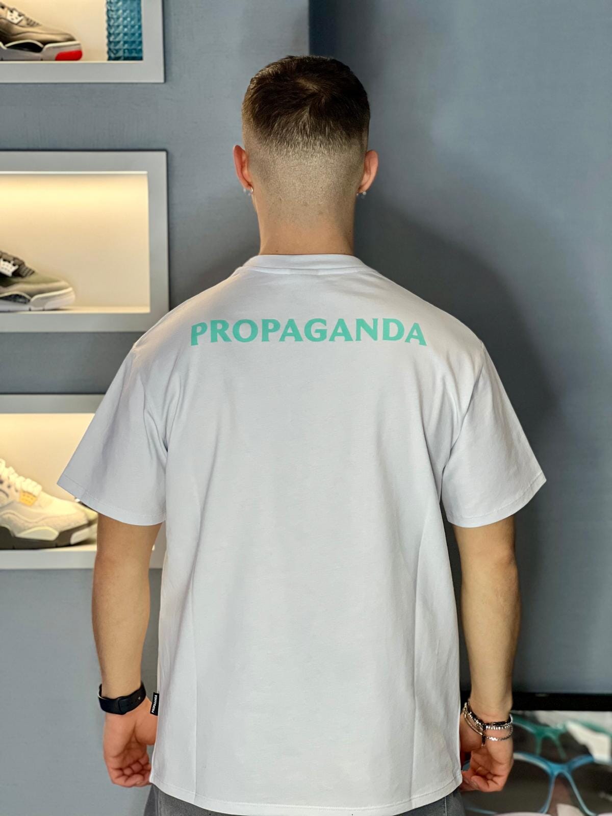 T-shirt Propaganda Logo Fire Tee White