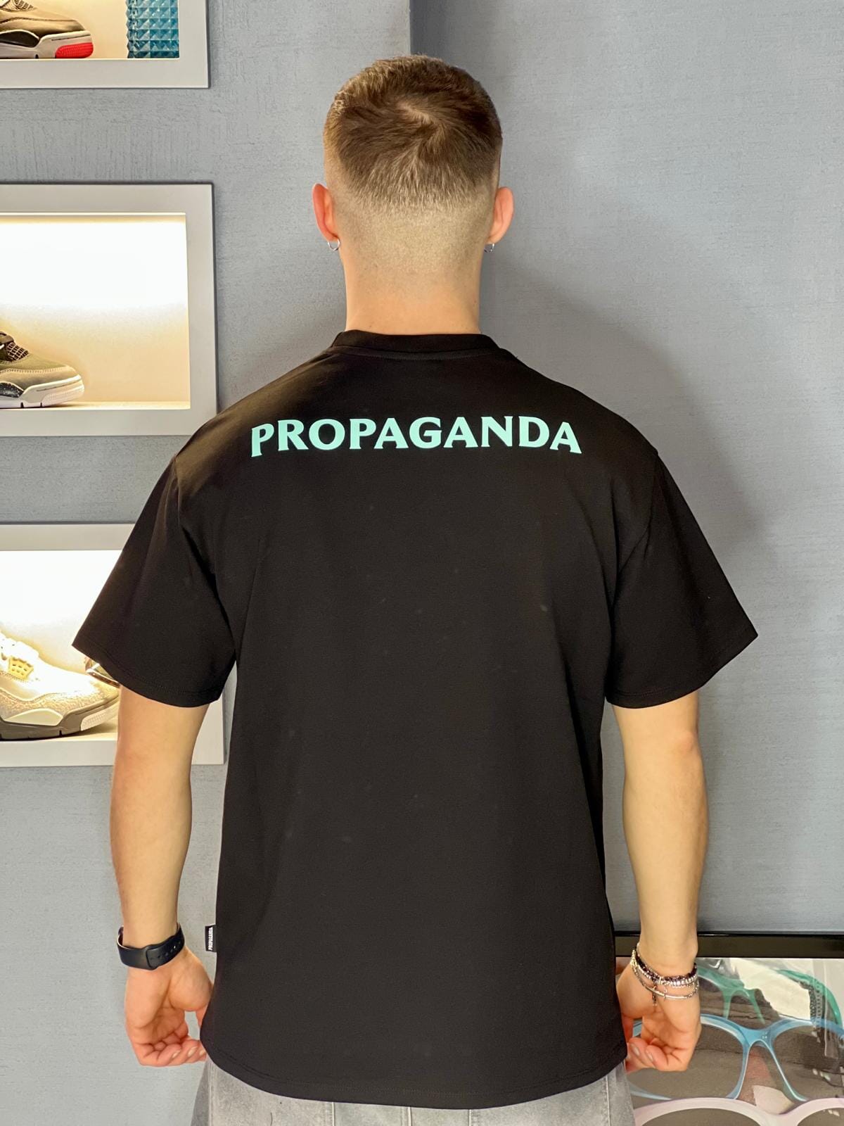 T-shirt Propaganda Logo Fire Tee Black