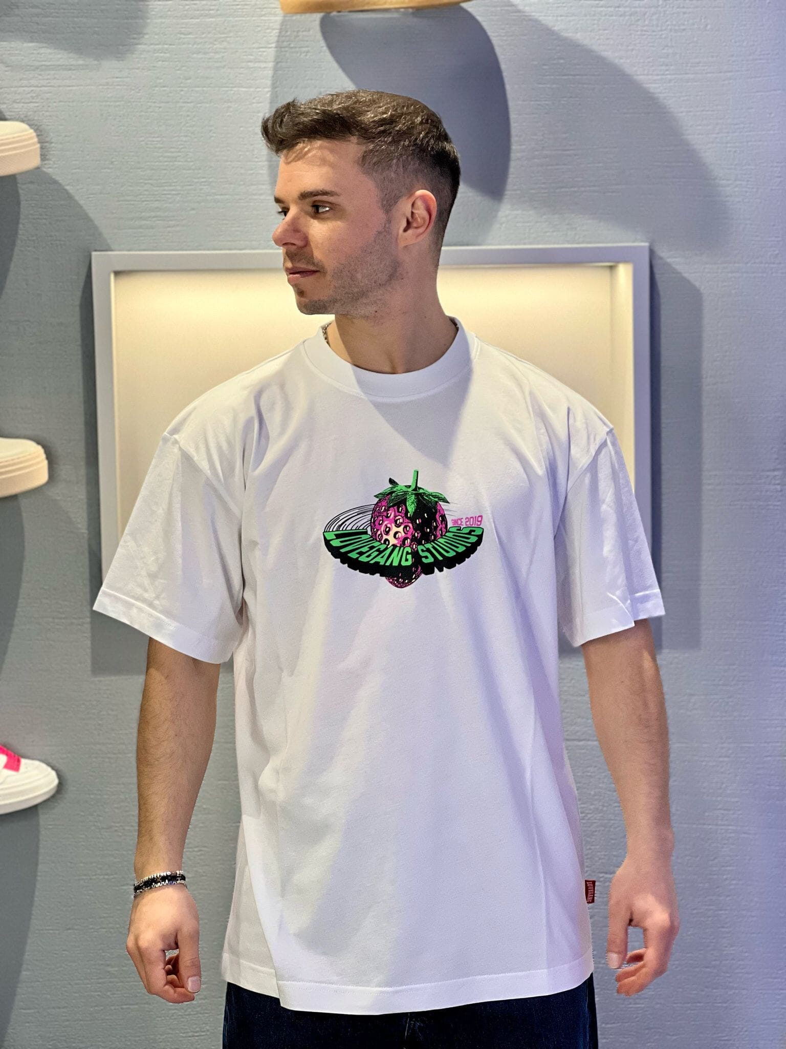 T-shirt Lovegang strawberry White