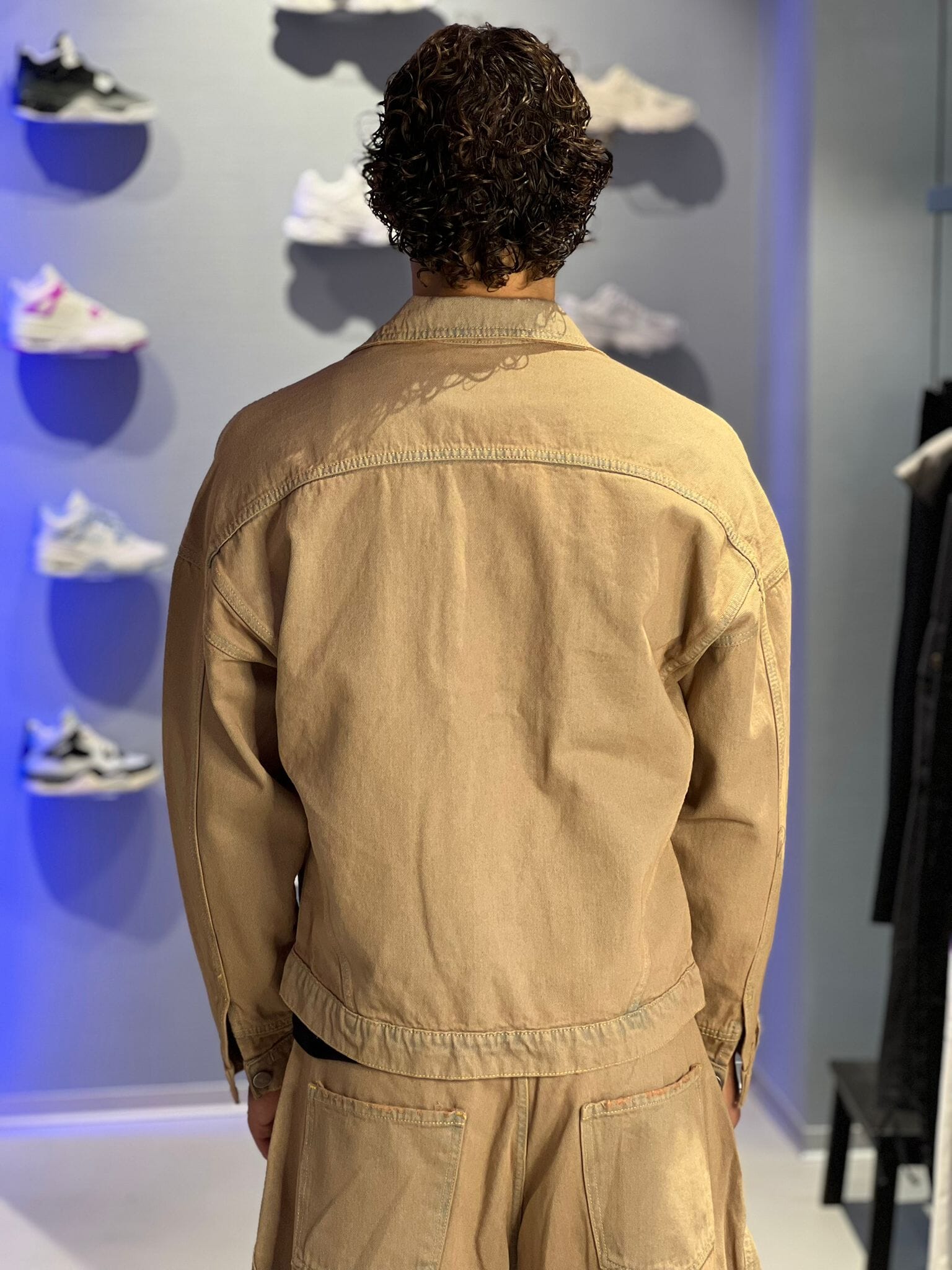 Coordinato Workwear Uomo – Giacca e Pantaloni in Denim Beige
