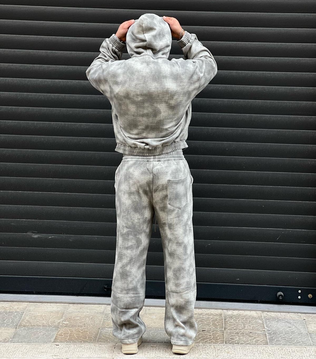 Coordinato Tuta Marmorizzata Grigia