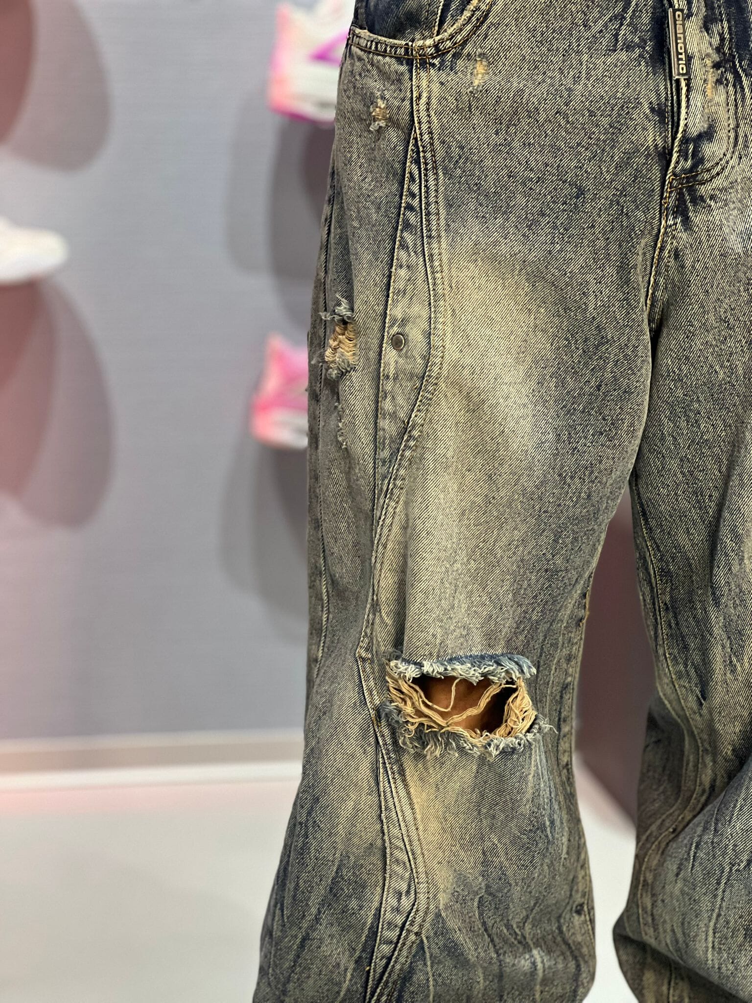 Jeans Baggy Destroyed Cianotic