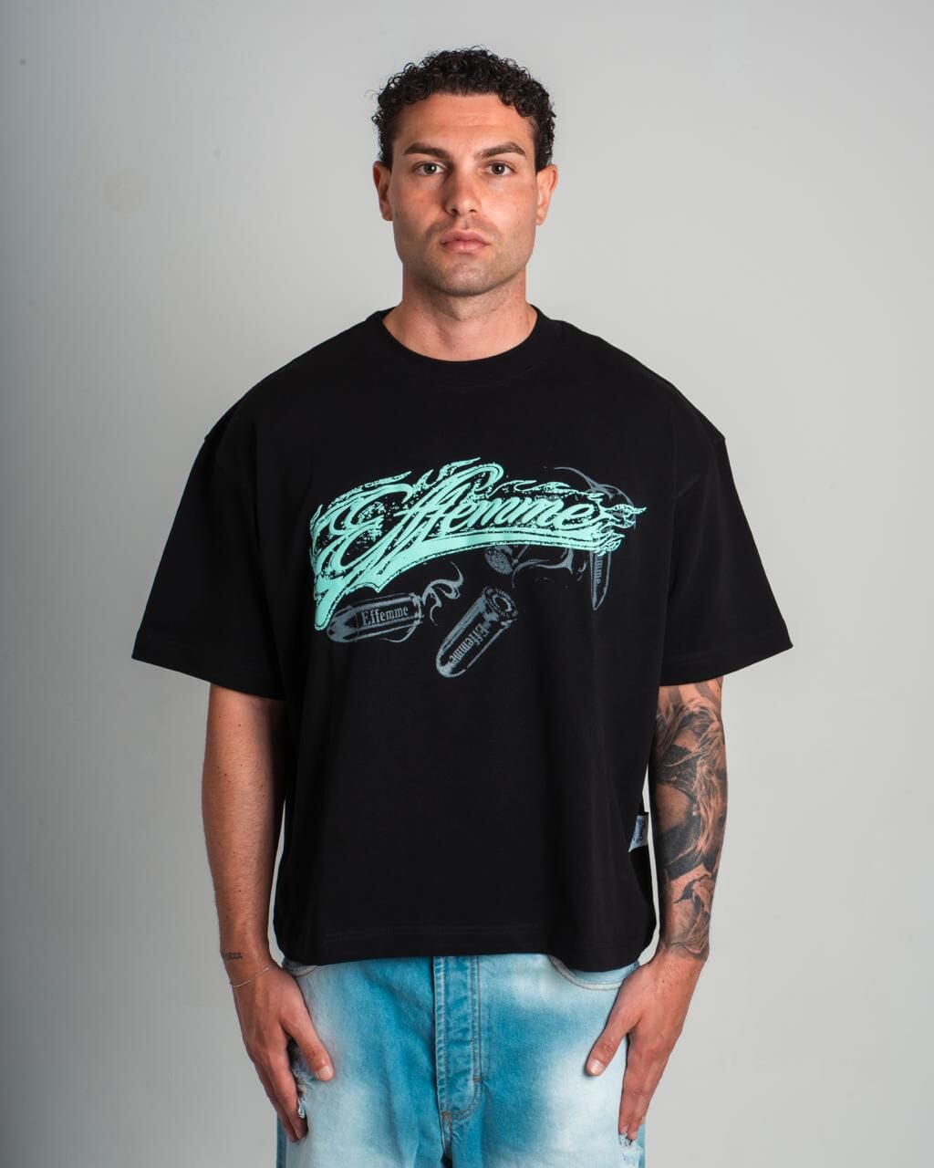 T-shirt Boxy Tee Opps Nera