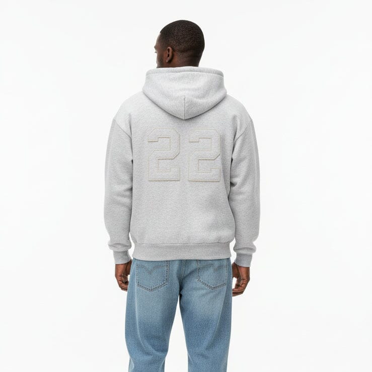 Felpa Trust No One zip '22' Grigia