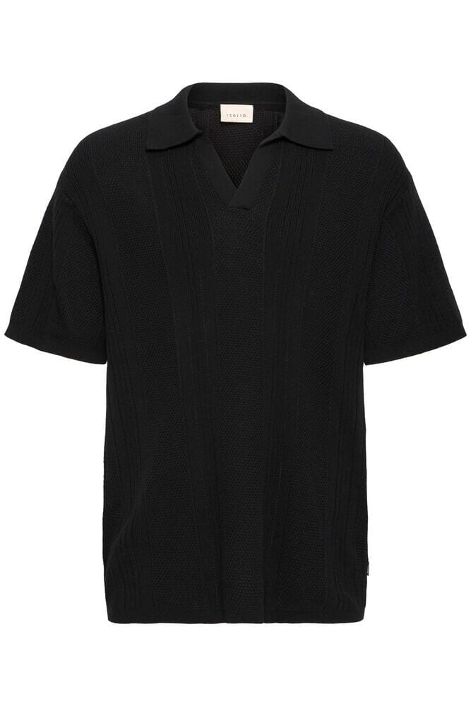 Polo traforata SOLID nera