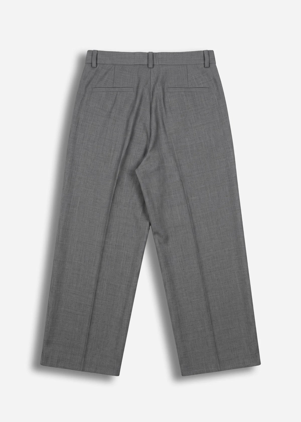 Pantaloni Palzzo Doppia Pence Grigio Minimal Couture