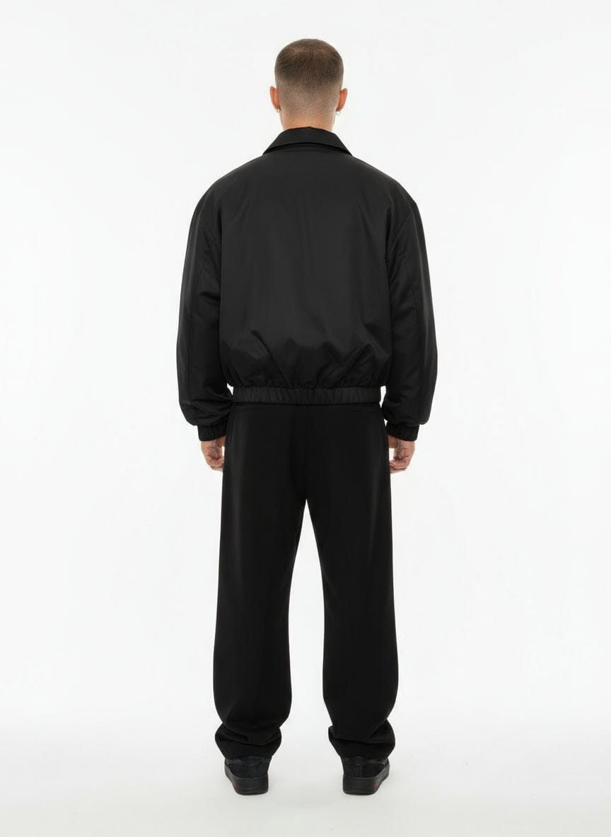 HYDO – Coordinato Nero con Giacca Leggera e Pantaloni Ampi