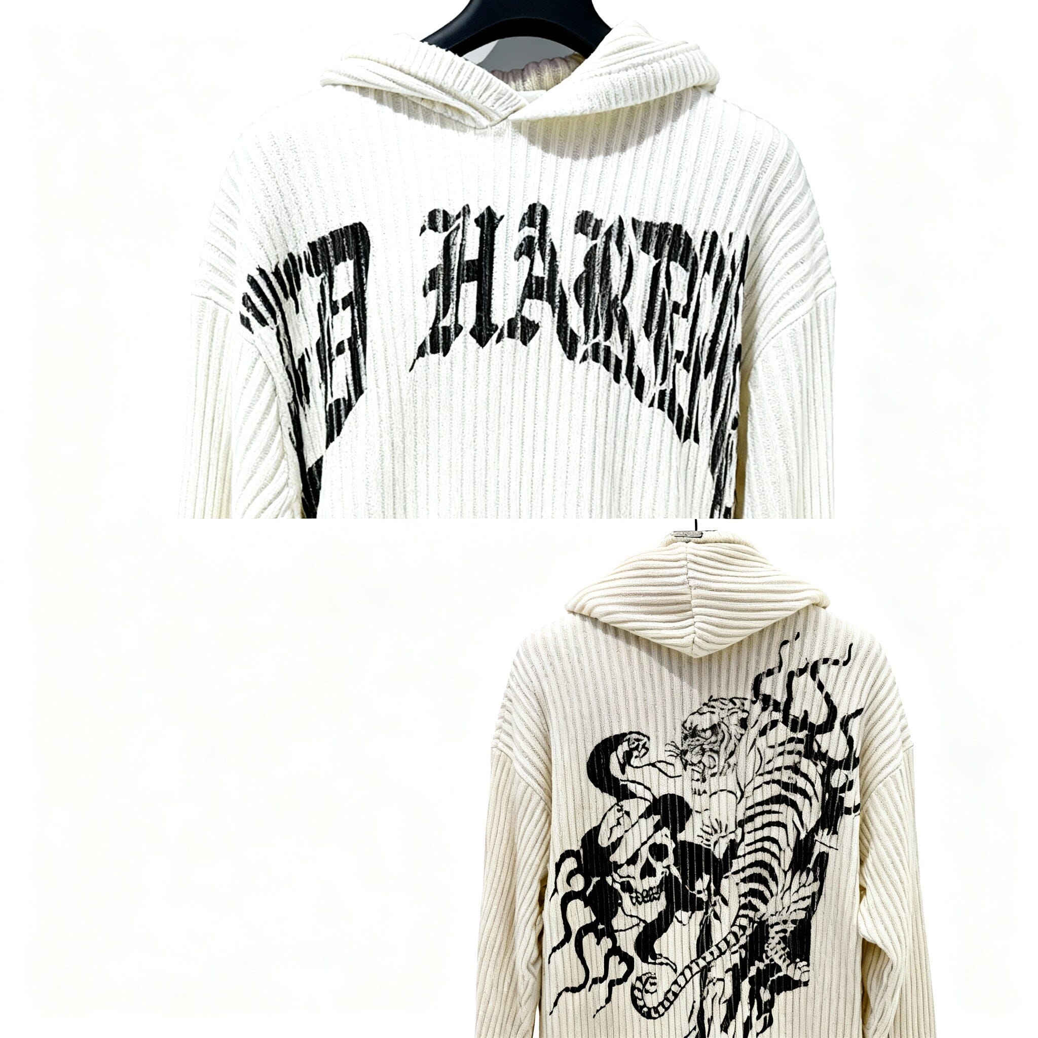 Maglione con cappuccio Ed Hardy – Tiger & Skull Graphic