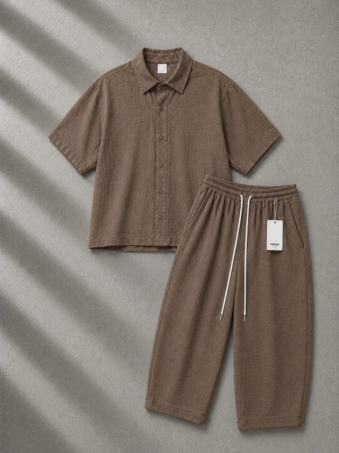 Coordinato in lino Moka