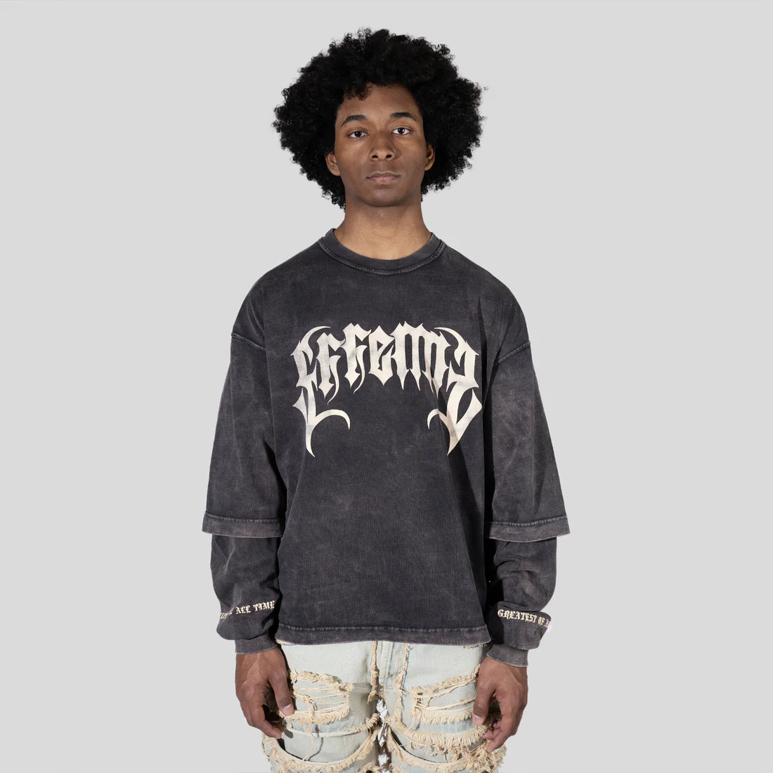 Longsleeve GOAT-Washed Black Edition
