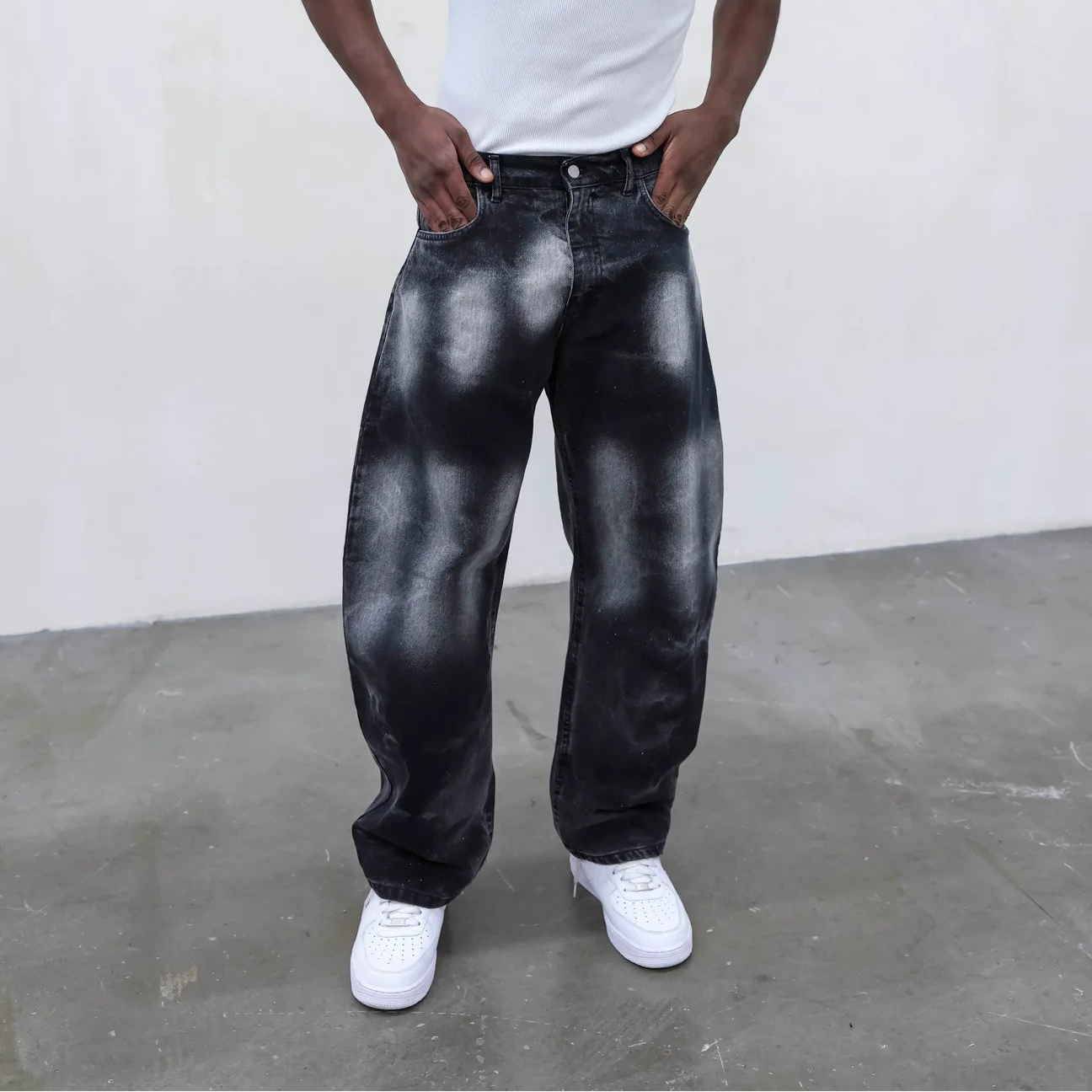 Jeans Balloon Bleach Nero