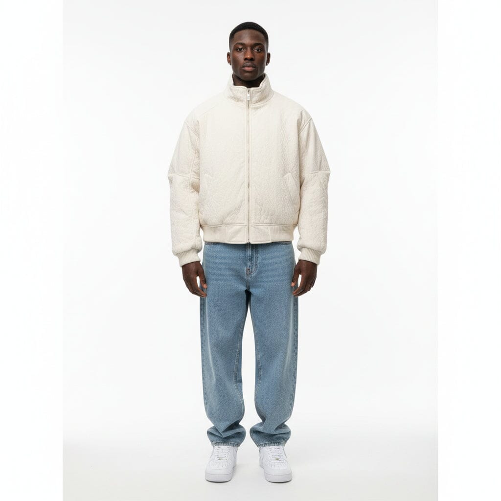 Bomber Streetwear panna - Stile e Comfort